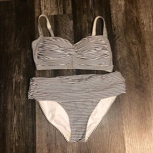 Bond-eye 2 piece swimsuit size 10 stripes